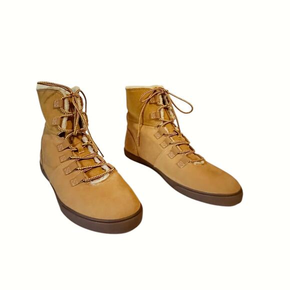 NWOT Timberland Women's Camel Nubuck Leather Dausette Fleece Fold Down Boot 10 - Picture 2 of 8